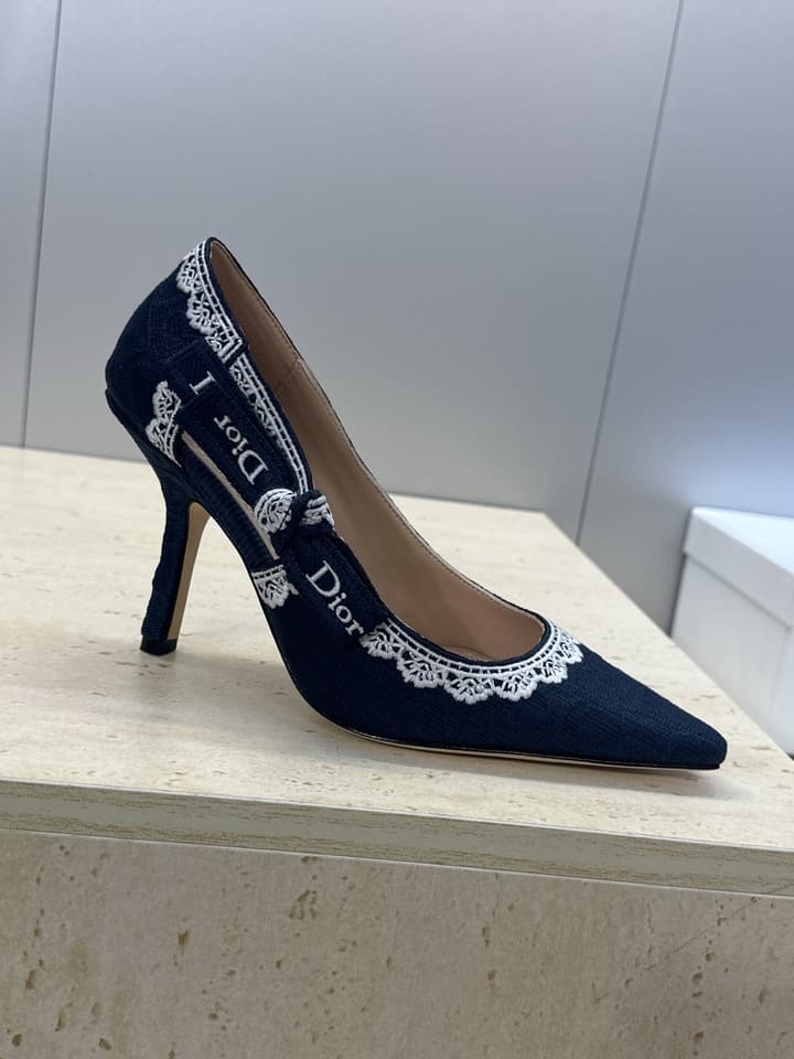 Dior J'Adior Dentelle Jelly Bow Pumps – 2026 Early Spring Collection in Black 6.5cm Heel
