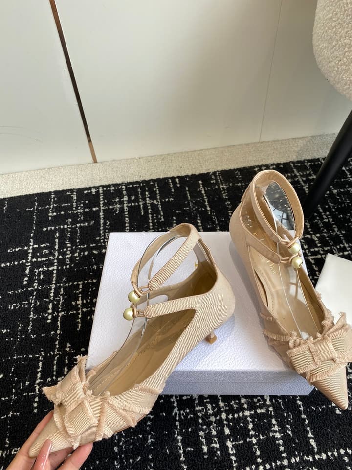 Dior J'Adior Jolie Pearl Pointed-Toe Pumps – 2024SS in Black
