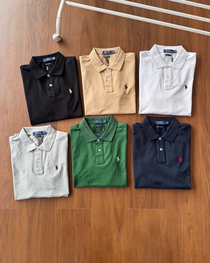 Ralph Lauren Classic Pique Cotton Polo Shirt – 2025 Collection in Black