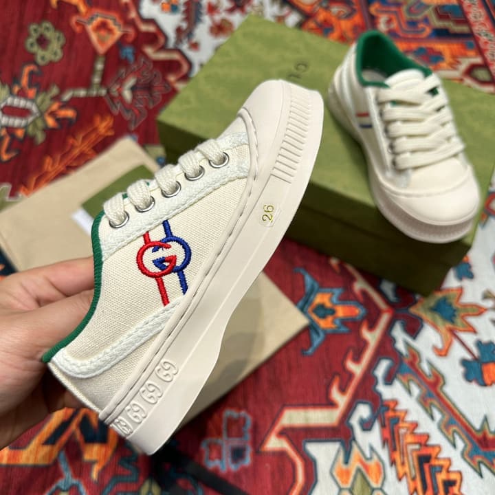 Gucci Kids Footwear – Kids Collection in Beige Plaid Slip-on