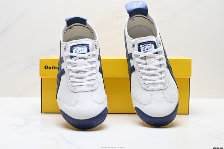 Onitsuka Tiger Mexico 66 Deluxe Nippon Made Sneakers in Beige With Taupe Stripes