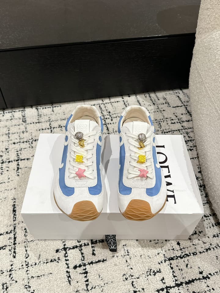 Loewe Ballet Runner 2.0 Unisex Sneakers – 2025 Collection in White And Light Blue