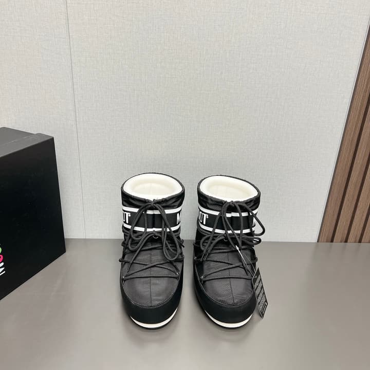 Moon Boot 2024 Autumn/Winter Platform Snow Ankle Boots – 2024FW in All Black