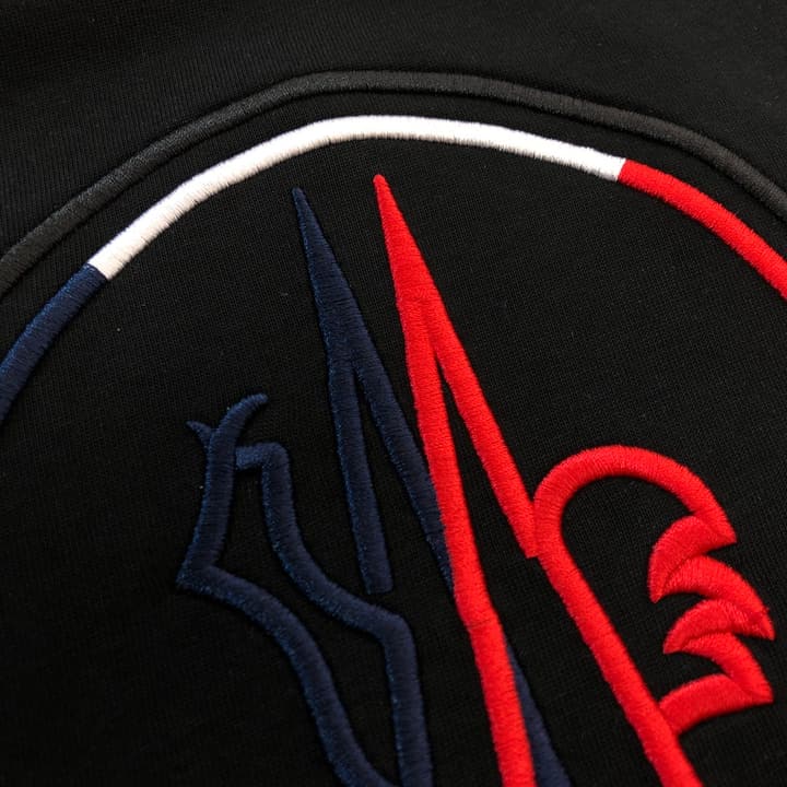 Moncler Embroidered Logo Crewneck T-Shirt – 2025 Spring/Summer Collection in Black