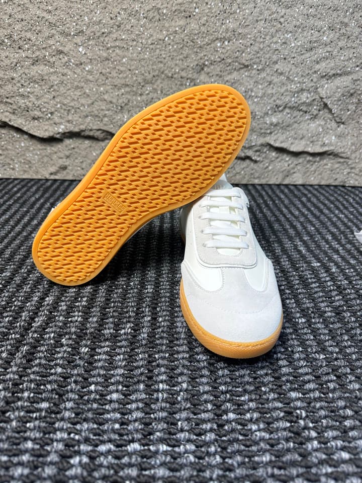 Hermès Laser-Punched H Nappa Calfskin Sneakers in Black