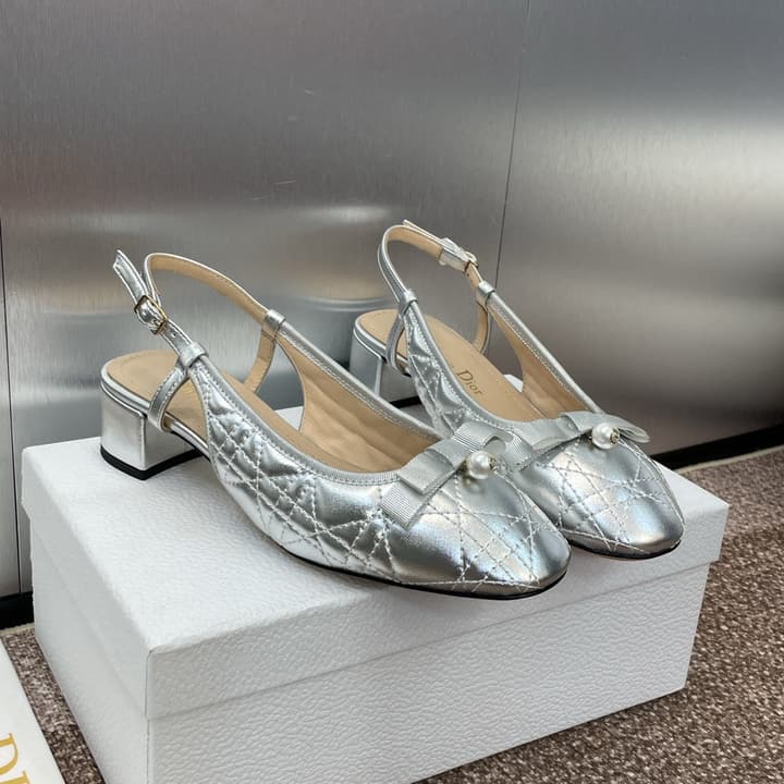 Dior Ballet Cannage Low-Heel Ballerina Flats – 2024 Spring/Summer Collection in Black Patent