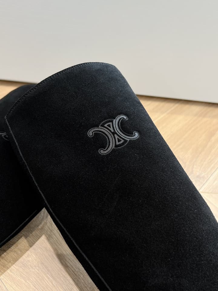 Celine Triomphe Knee-High Boots – 2023 Autumn/Winter Collection in Black