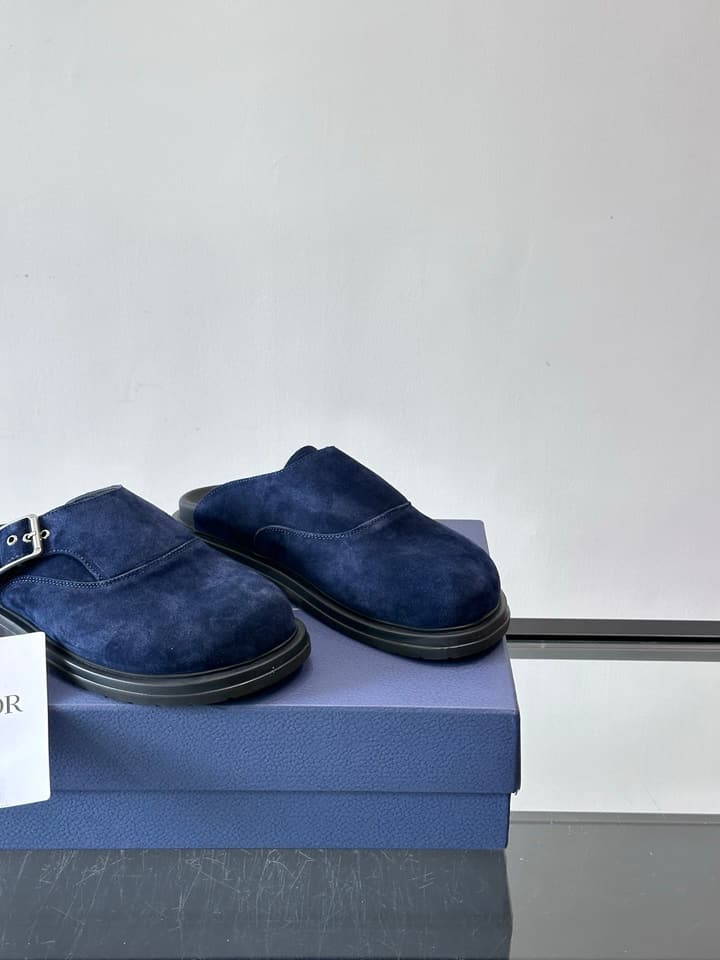 Dior Oblique Closed-Toe Mules in Black