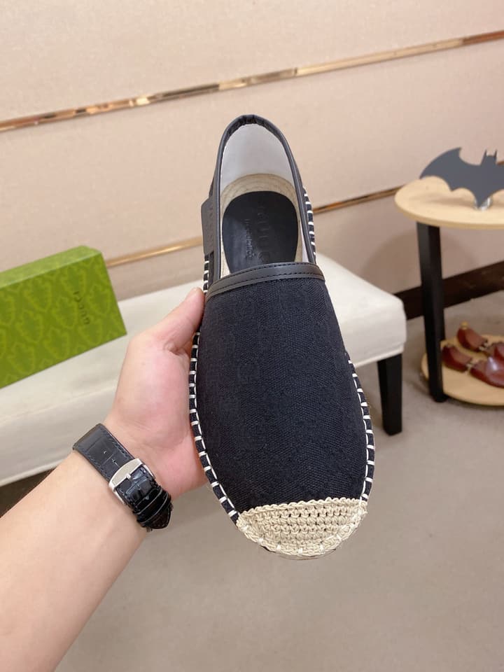 Gucci Men's Slip-On Loafers in Blue Monogram