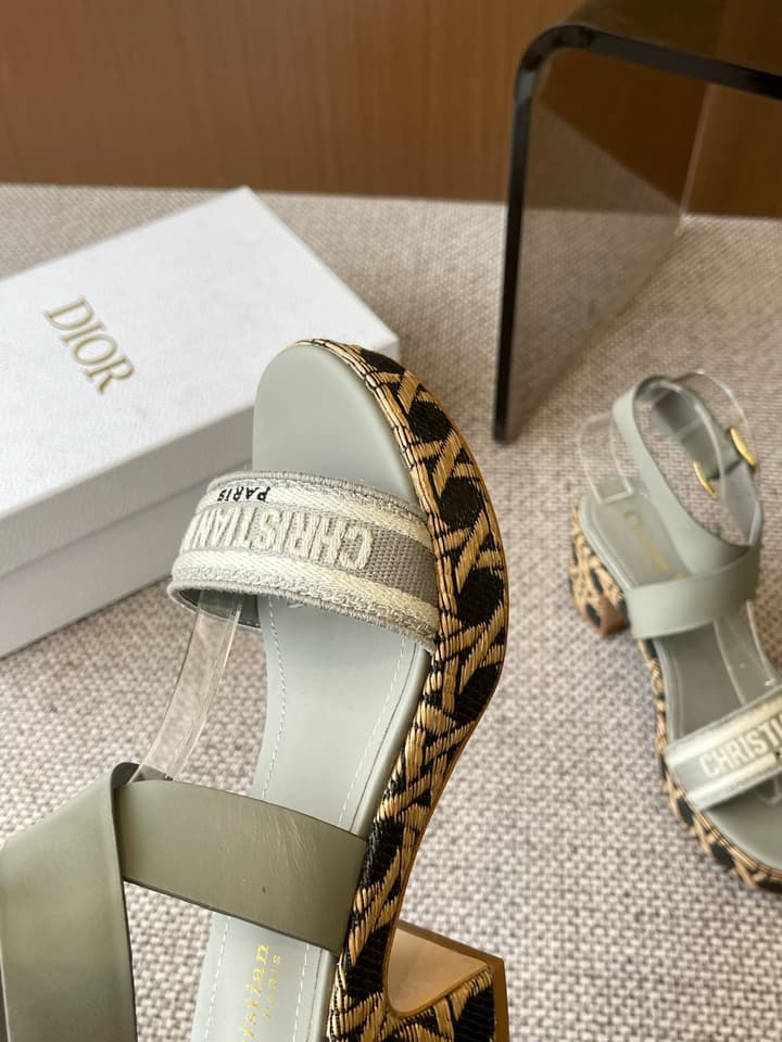 Dior Riviera Dway Wedge Sandals – Spring/Summer 2025 Collection in Black
