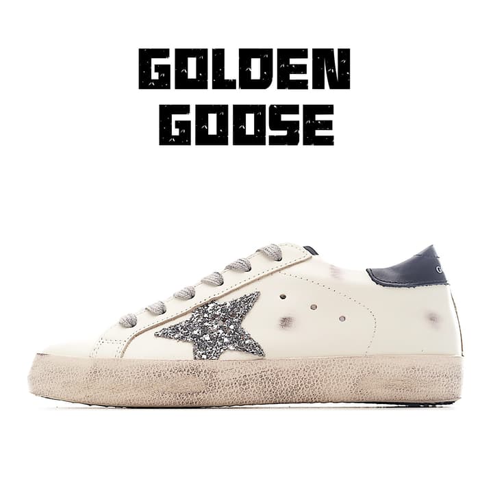 Golden Goose Super Star Sneakers – 2023 Collection in Bright Metallic Outline Star