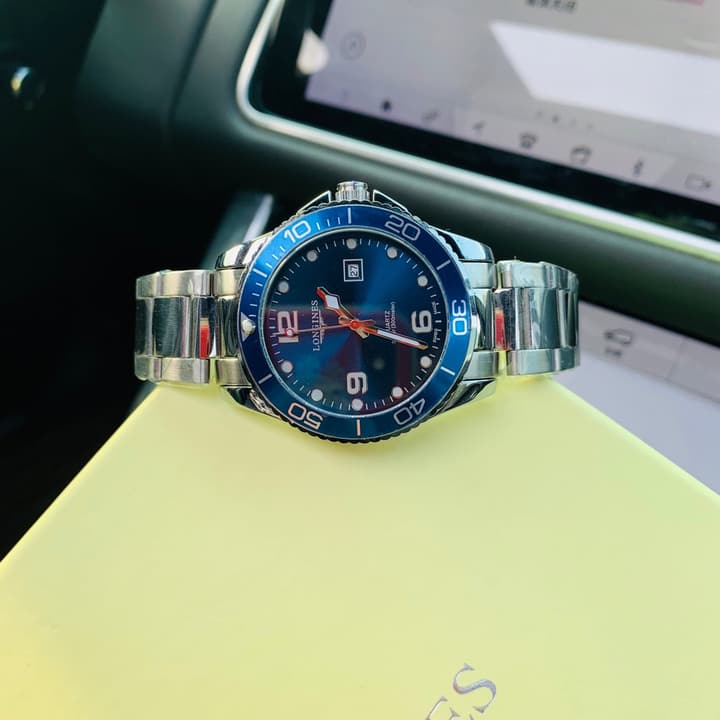 Longines Conquest Diving Series Quartz Watch in Black Dial Stainless Steel