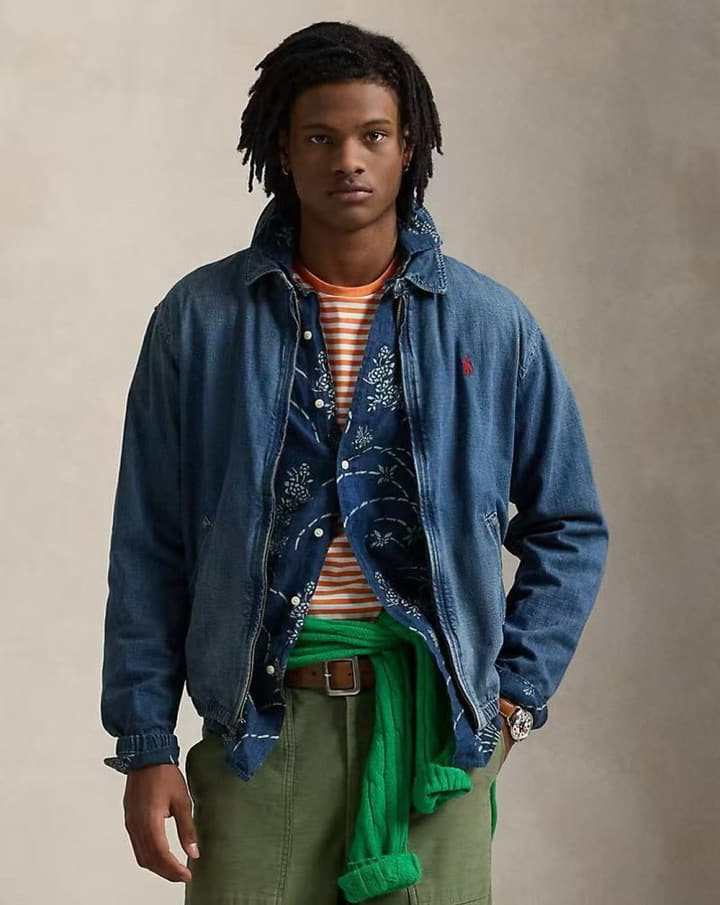 Ralph Lauren 2025 Washed Denim Jacket in Khaki
