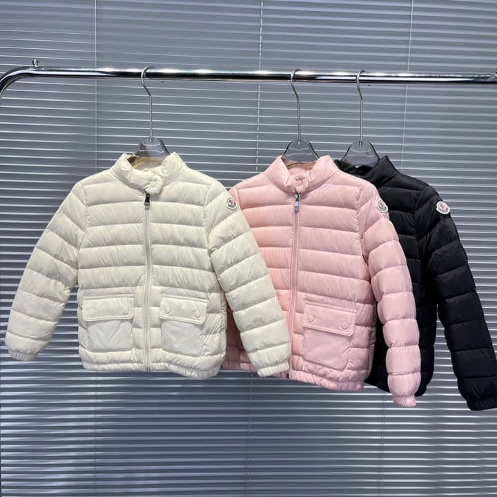 Moncler Kids Short Stand Collar Puffer Jacket – 25FW in Classic Black
