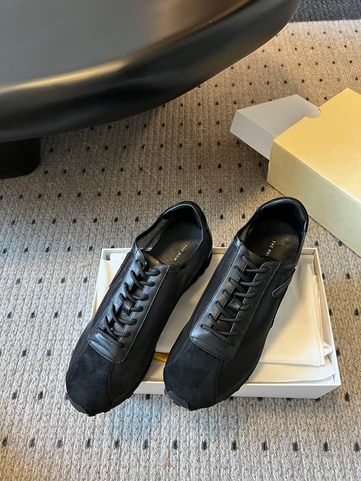 The Row 25SS German Training Mesh Sneakers in Black