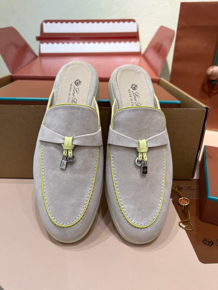 Loro Piana Women's Mules in Aqua Blue Suede
