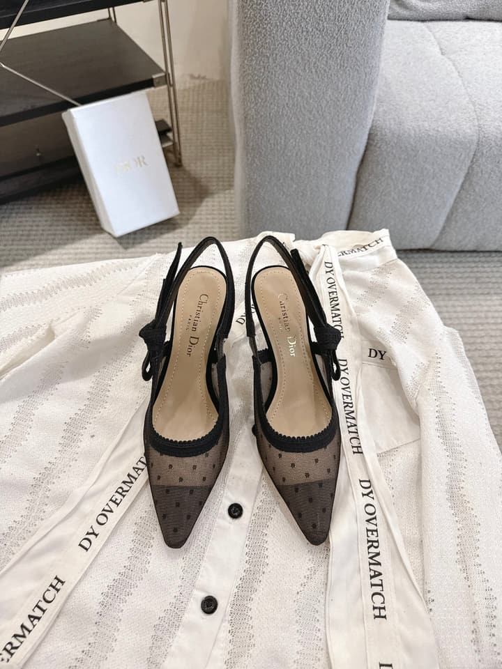 Dior J'Adior Patent Leather Kitten Heel Sandals in Classic Black Smooth Leather
