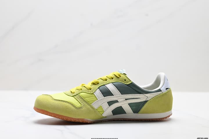 Onitsuka Tiger Serrano Nylon Retro Sneakers in Blue With White Stripes