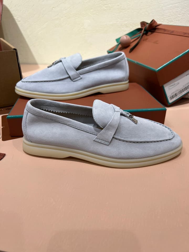 Loro Piana My Charms Classic Loafers in Nude