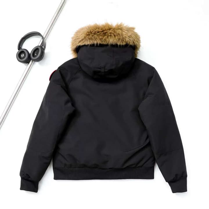 Canada Goose Grandview Black Label Hooded Puffer Jacket in Classic Black