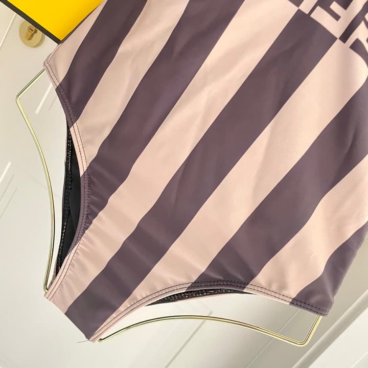 Fendi Versatile Backless One-Piece Swimsuit in Black Halter Plunge