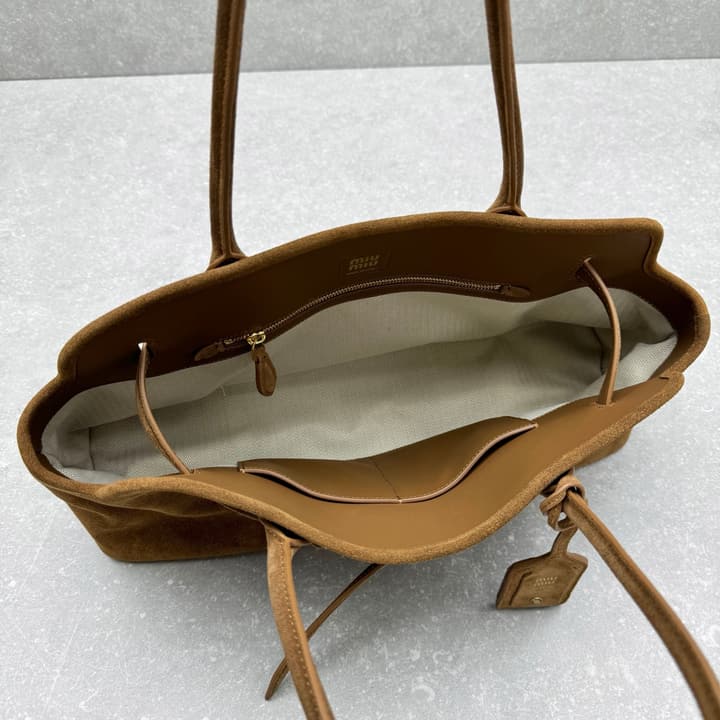 Miu Miu Aventure Suede Shoulder Bag – 25SS