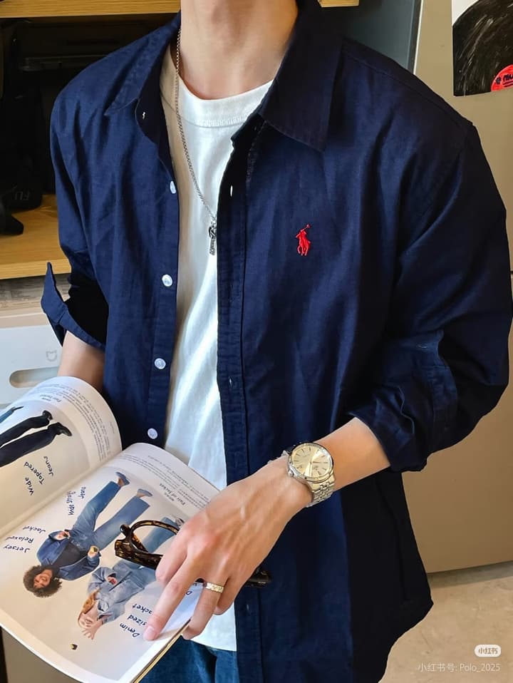 Ralph Lauren Pony Logo Linen Shirt – Spring/Summer Collection in Black