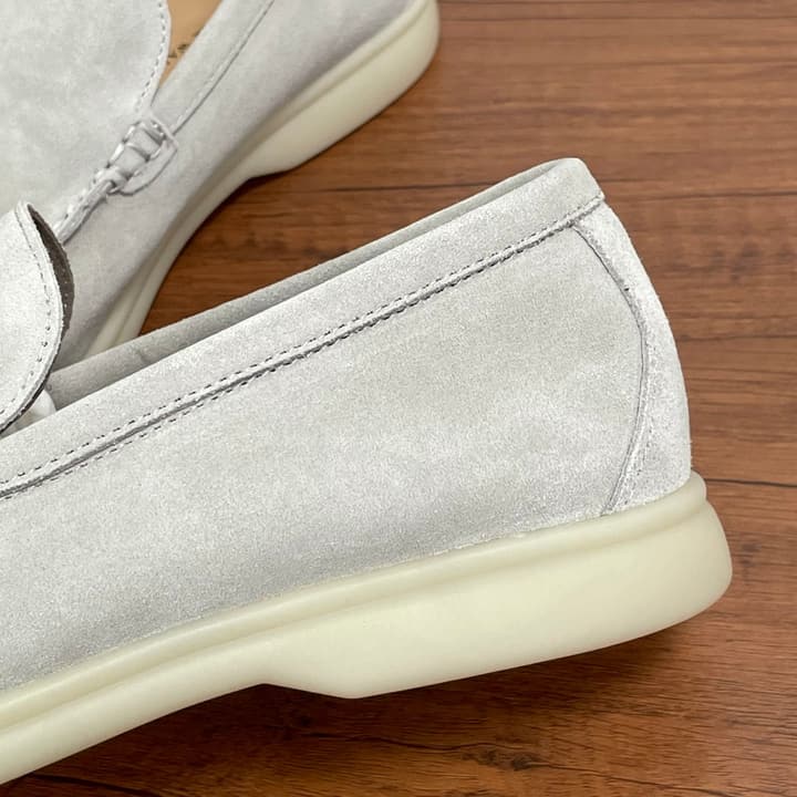 Loro Piana Suede Slip-On Loafers in Black Suede
