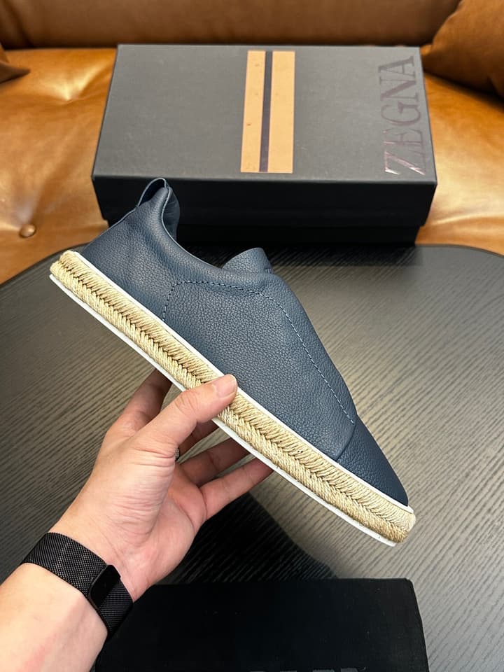 Ermenegildo Zegna Triple Stitch Low-Top Sneakers in Black Suede
