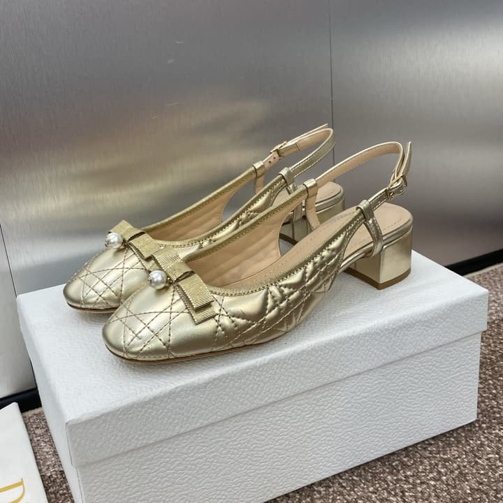 Dior Ballet Cannage Low-Heel Ballerina Flats – 2024 Spring/Summer Collection in Black Patent