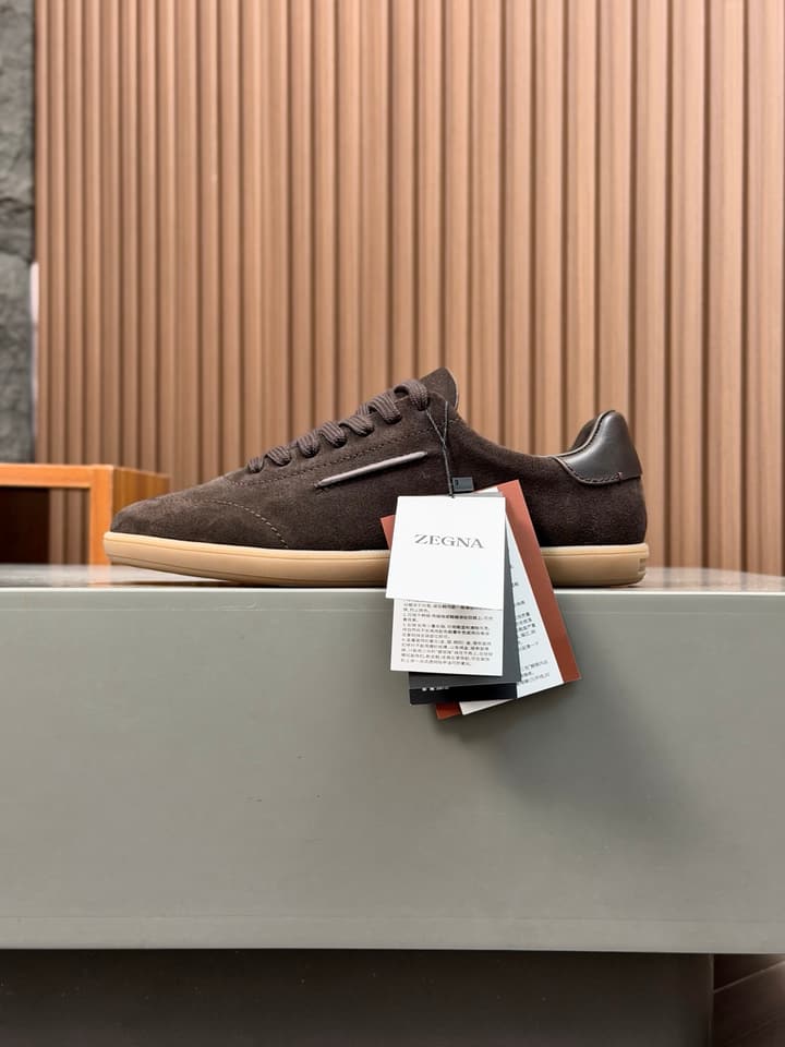 Zegna Old Money Suede Casual Sneakers