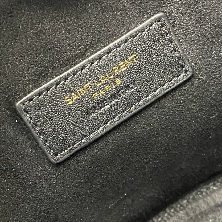 Saint Laurent Smooth Leather Basket Tote Bag