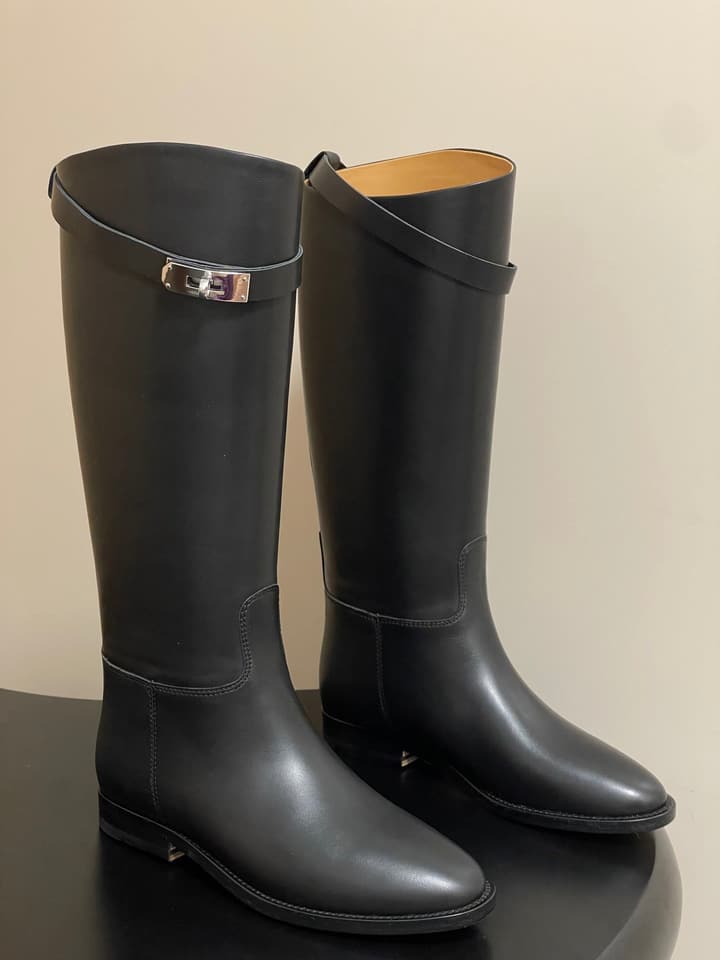 Hermès Jumping Kelly Buckle Knee-High Boots