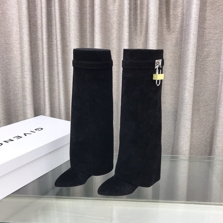 Givenchy Glossy Leather Knee-High Boots