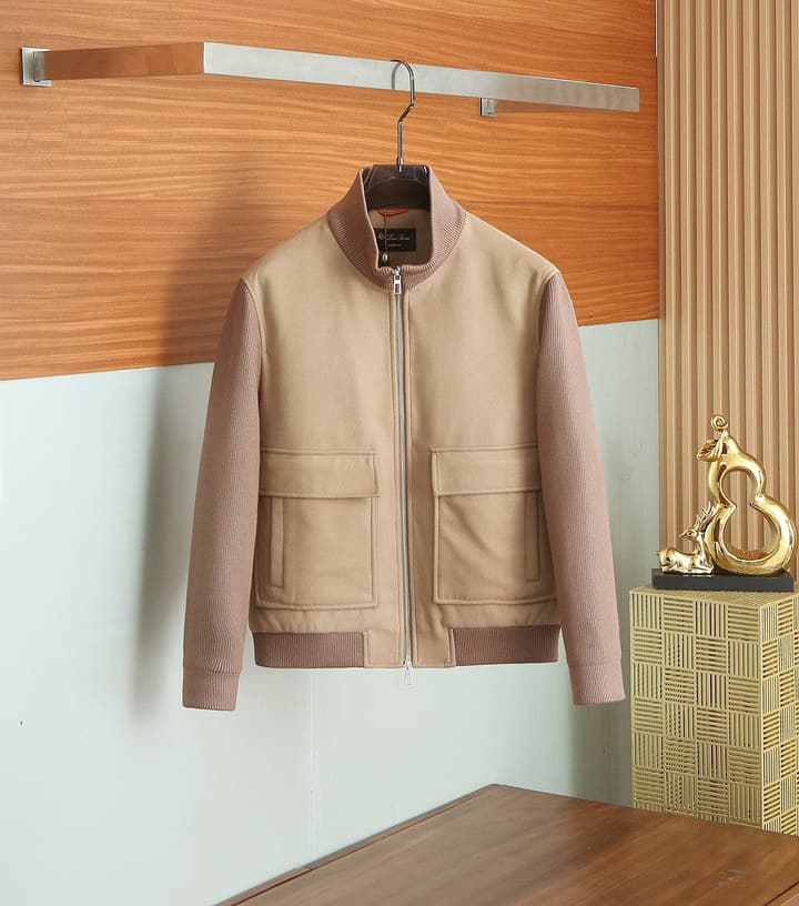 Loro Piana Men's Business Casual Bomber Jacket – 2025FW in Classic Brown