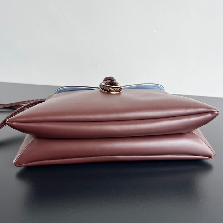 Bottega Veneta Medium Liberta Flap Crossbody Bag – Autumn/Winter Collection in Dark Espresso Brown