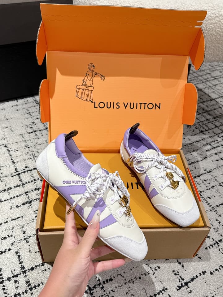 Louis Vuitton Sneakerina Ballet Sneakers – 2025 Collection in Metallic Silver