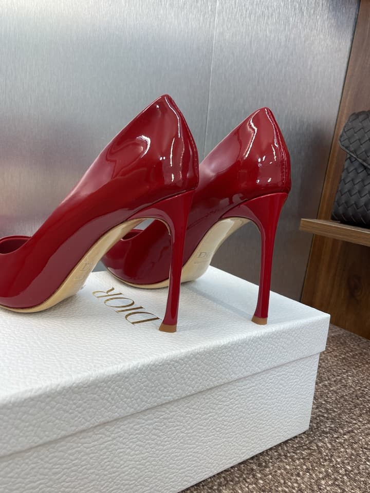 Dior CD Logo Pointed Toe Pumps – 2025 Spring/Summer Haute Couture Collection in Shiny Black Flat