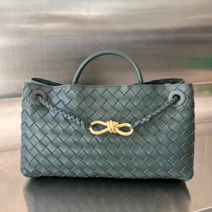 Bottega Veneta Andiamo Handbag in Charcoal Grey