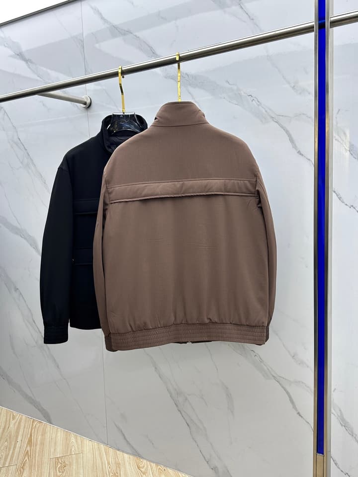 Loro Piana Stand Collar Down Jacket – 2025 Collection in Classic Black