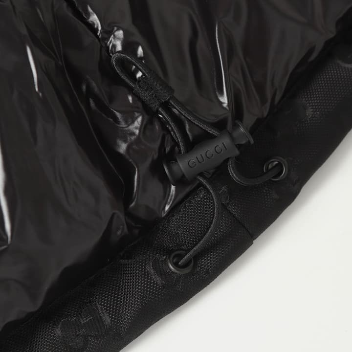 Gucci GG Monogram Hooded Puffer Jacket in Black Gg Monogram Puffer