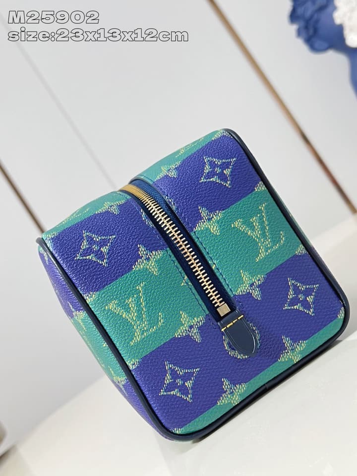 Louis Vuitton Locker Dopp Kit – Monogram Canvas in Blue And Green Monogram