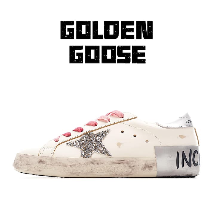 Golden Goose Super Star Sneakers – 2023 Collection in Bright Metallic Outline Star