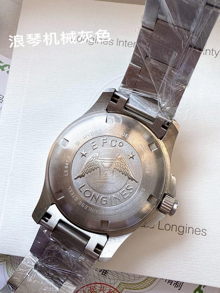 Longines Conquest HydroConquest Automatic Watch in Black Dial Steel Band