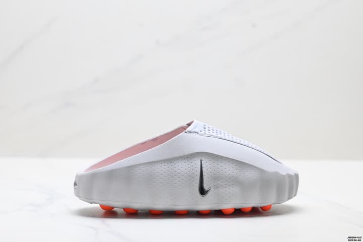 Nike Mind 001 Recovery Slide in Light Grey And Orange