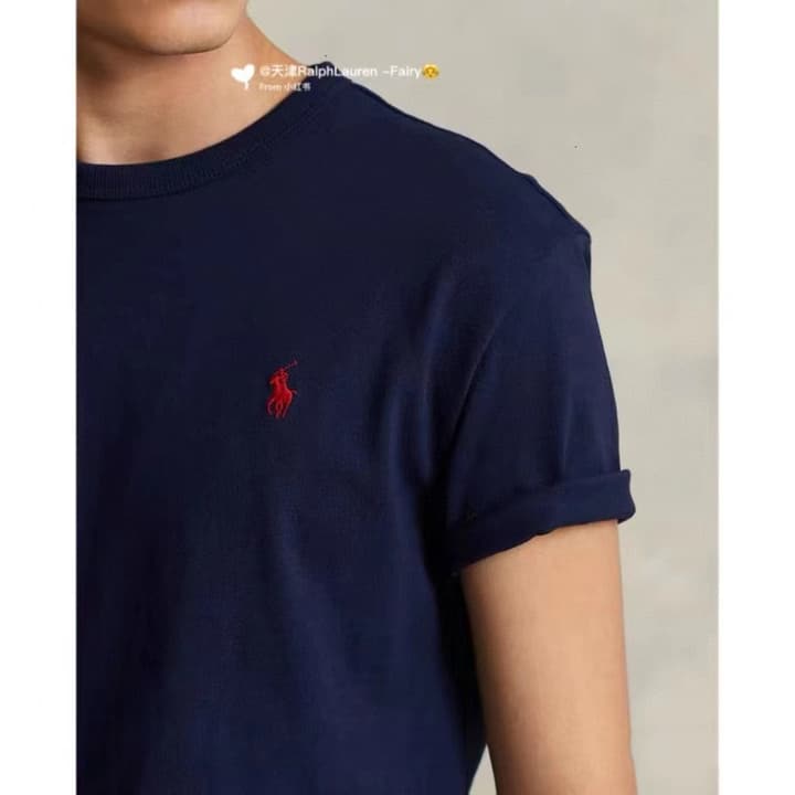 Ralph Lauren Pony Logo Crewneck T-Shirt in Black