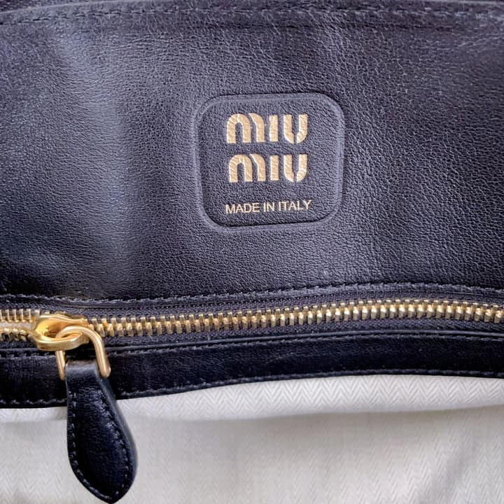Miu Miu Aventure Nappa Leather Bowling Bag
