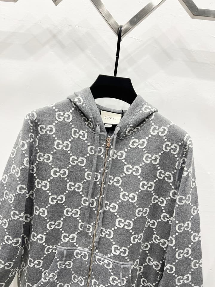 Gucci Reversible Jacquard Wool Hoodie – Autumn/Winter Collection