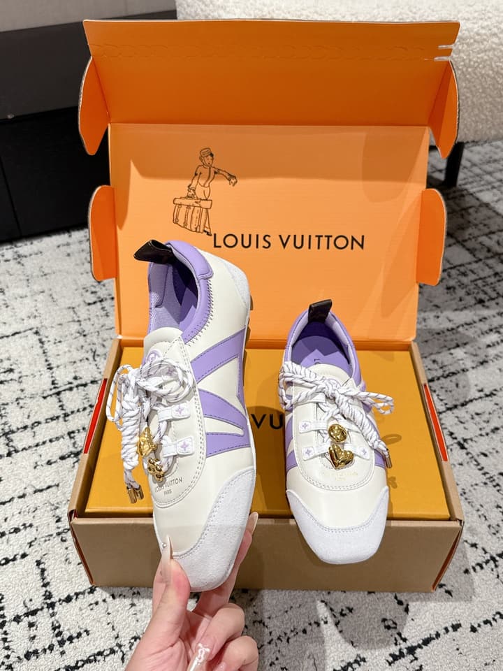 Louis Vuitton Sneakerina Ballet Sneakers – 2025 Collection in Metallic Silver