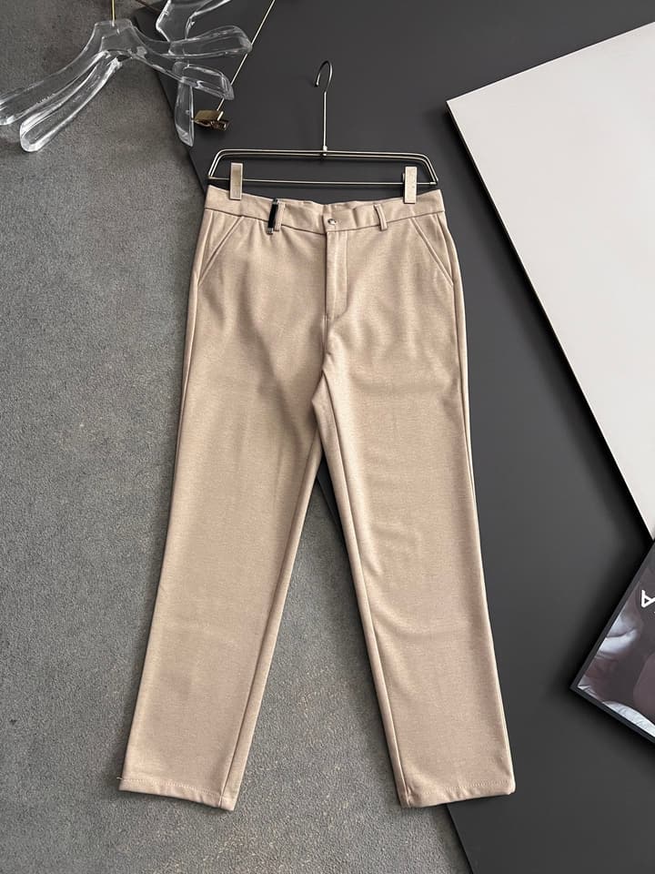 Prada Men's Cashmere Casual Trousers – 2025 Collection in Charcoal Gray